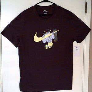 NEW NIKE TRAINING "Hippo Pull Up Tee" MEN'S BURGUNDY GREY T -SHIRT L IH1826-652